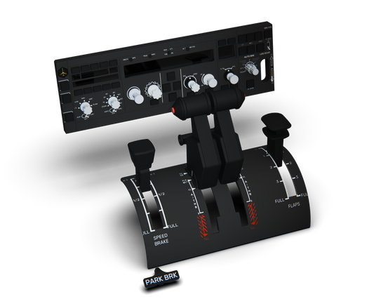 Duel engine kit for Airbus with faceplate, levers, and autopilot modules